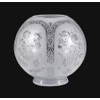 B&P Lamp® Supply 8" Five-Scene Clear & Etched Glass Gas