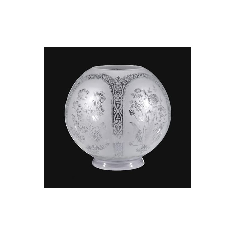 B&P Lamp® Supply 8" Five-Scene Clear & Etched Glass Gas