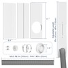 Dryer Vent Window Kit with Hose, Adjustable Window Duct Kit