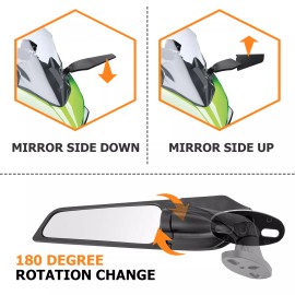 CB Fit for Honda CBR1000RR CBR600RR Adjustable Rotation Rearview Wind Wing Mirrors