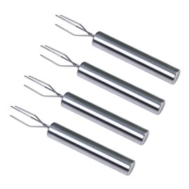 4PCS Kebab Skewers, Skewers Stainless Steel, Reusable, Sporks Stainless Steel, Potato Fork, BBQ Tools for Kebabs, Seafood and Vegetables
