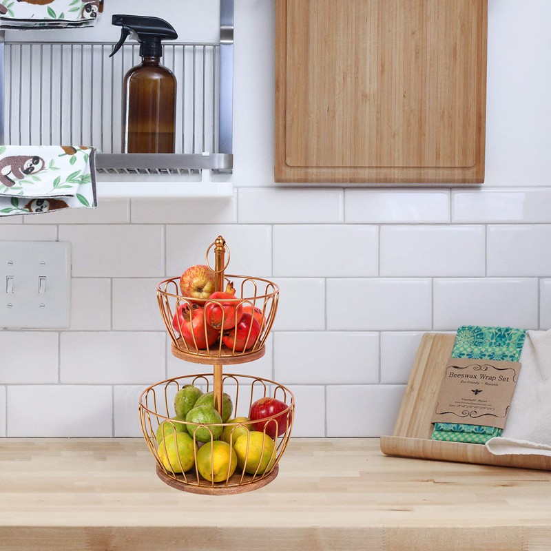 Craft Brio 2 Tier Home and Kitchen Fruit Vegetable Baskets