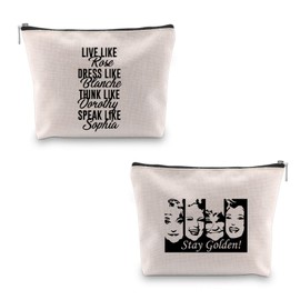 Golden Inspired Gift Live Like Rose Dress Like Blanche Think Like Dorothy Speak Like Sophia Cosmetic Bag