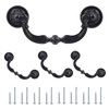 Moicstiy 4 Pack Antique Drop Drawer Pull, 3.5 Inch Hole