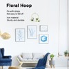 Floral Hoop Metal Ring Wreath Artificial Wall Hanging Wreath for
