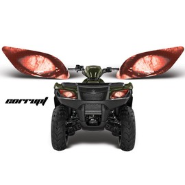 AMR Racing ATV Headlight Eye Graphics Decal Cover Compatible with Suzuki King Quad 500 AXi 2013-2015 - Corrupt