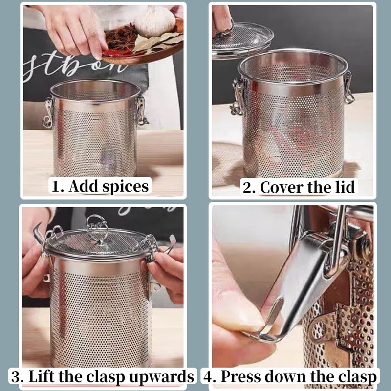 Seasoning Strainer, Stainless Steel Spice Filter, Cooking Spice Filter, Mesh
