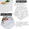 B-COOL 3D Floral Tablecloth Rectangular 60 x102 Inches White Tablecloth