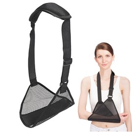 SYQZMYA Arm Sling, Breathable, Arm Sling Shoulder Right, Adjustable Medical Arm Strap, Adjustable Arm Strap with Breathable Mesh for Broken Wrist, Elbow, Arm