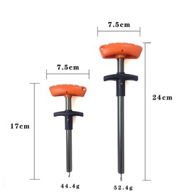 Disgorger Fishing Hook Remover - 24 cm Aluminium Alloy Fishing Hook Remover, Easy to Reach, Fishing Tool, Orange