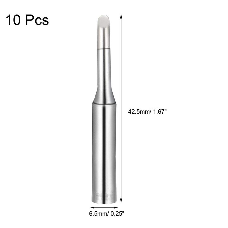 sourcing map Soldering Iron Tips 4mm x 6.5mm Bevel Edge