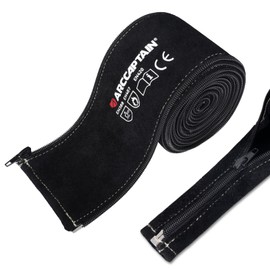 ARCCAPTAIN TIG Welding Torch Cable Cover, MIG Plasma Tig Torch Cover Resistant Leather with Zipper 7.6M (25FT) Length