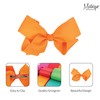 5.5 Inch Bow Clip - Light Orange