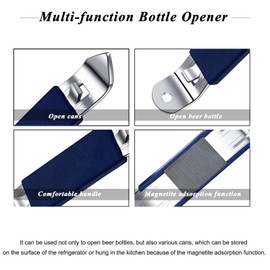 3 Pieces Magnetic Bottle Openers Can Opener Classic Beer Opener Stainless Steel Small Bottle Opener Can Tapper with Magnet for Camping and Traveling HANCELANT