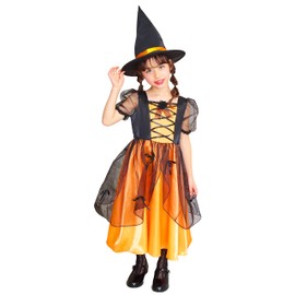 クリアストーン(Clearstone) コスプレ ハロウィン メロディドレス キッズ 120cm 女の子 オレンジ