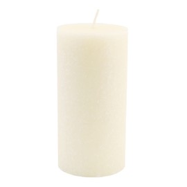 Root Candles Unscented Pillar Candles Beeswax Enhanced Textured Timberline™ Pillar Candle, 3 x 6-Inch, Ivory