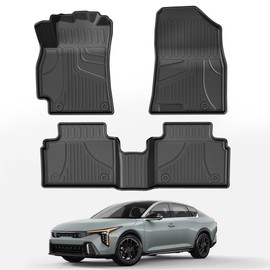 K4 Floor Mats Compatible with 2025 Kia K4 Custom Fit TPE Anti-Slip Floor Liner - All Weather Floor Mats for K4 2025 Accessories