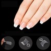 600Pcs Square Short Fake Nails Tips Half Cover Clear Acrylic