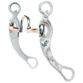 HILASON ALMINIUM Engraved Horse Curb BIT 5" Mouth Correction Copper Roller