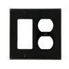 Leviton 2-Gang 1-Duplex 1-Decora/GFCI Device Combination Wallplate, Standard Size, Thermoplastic