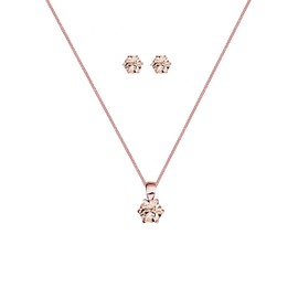 Elli Ladies Crystal Jewellery Set 45cm Long, Facet cut, Crystal