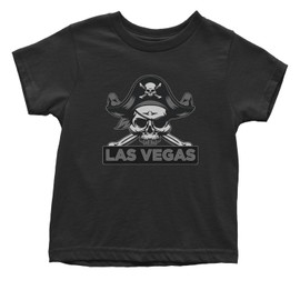 Toddler Raider Skull Straight Outta Las Vegas 3T Toddler Black T-Shirt