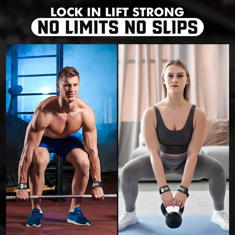 Weight Lifting Straps with Wrist Support – Non Slip Gym
