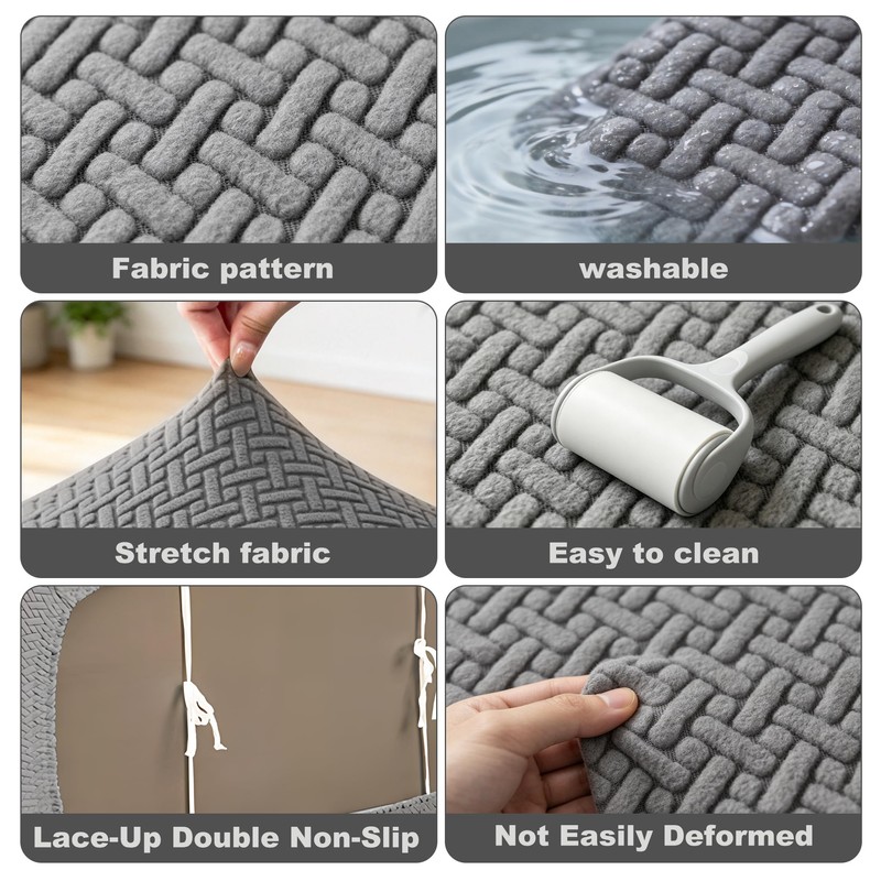 hanvate 2 Piece RV Couch Covers for Sofa Bed，RV Jackknife