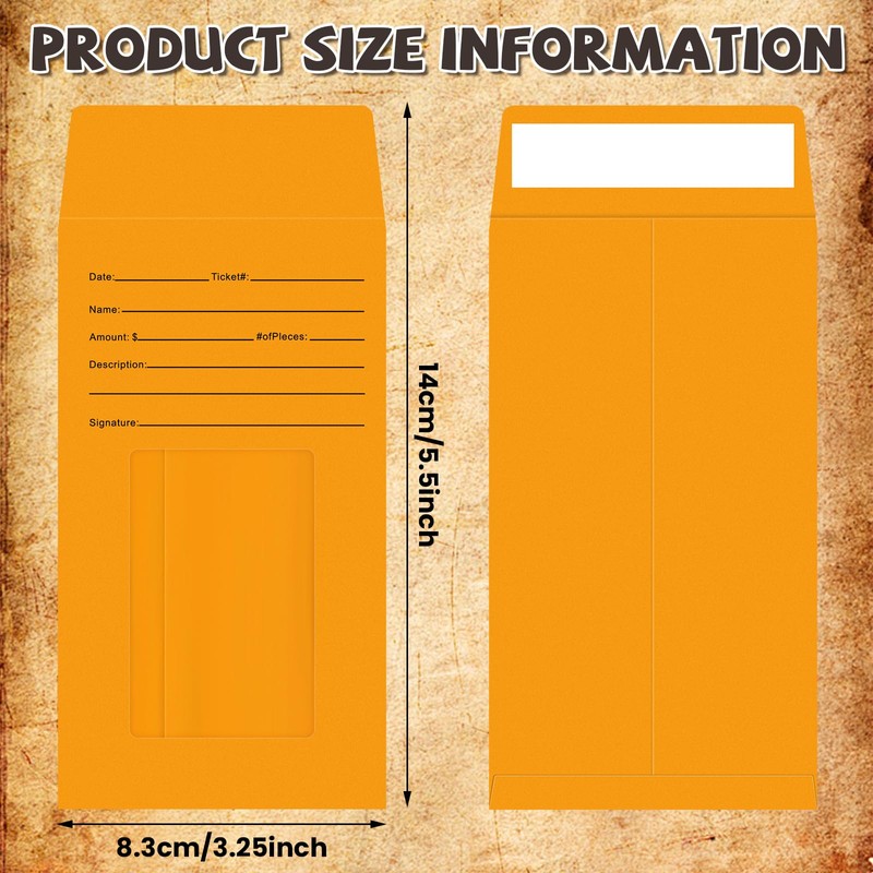 Engrowtic 500 Pcs Jewelry Repair Envelopes Bulk, 3 1/8 x