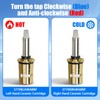 Upgraded 377XKRHJKABNF & 377XKLHJKABNF Long Ceramic 1/4-Turn Cold & Hot
