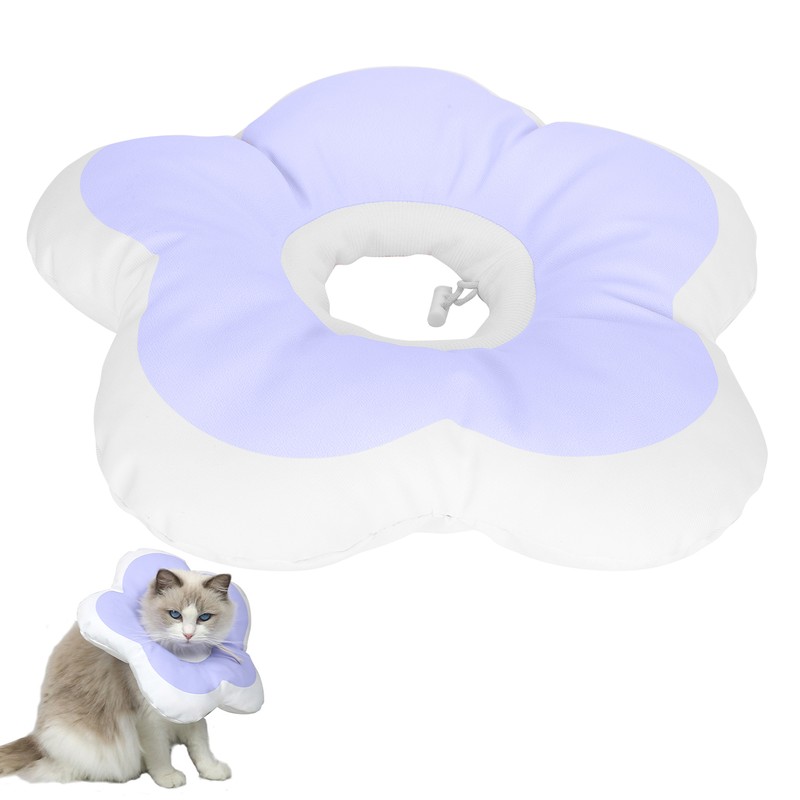 Flower Shaped Pet Recovery Elizabeth Collar Waterproof Cat AntiLicking Collar