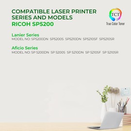 TCT SP5200 Toner Cartridge - Premium Compatible Replacement for Ricoh 406683 Black Works with Ricoh Aficio SP 5200DN 5210SF 5210DN 5210SR 5200S Printers (25,000 Pages)