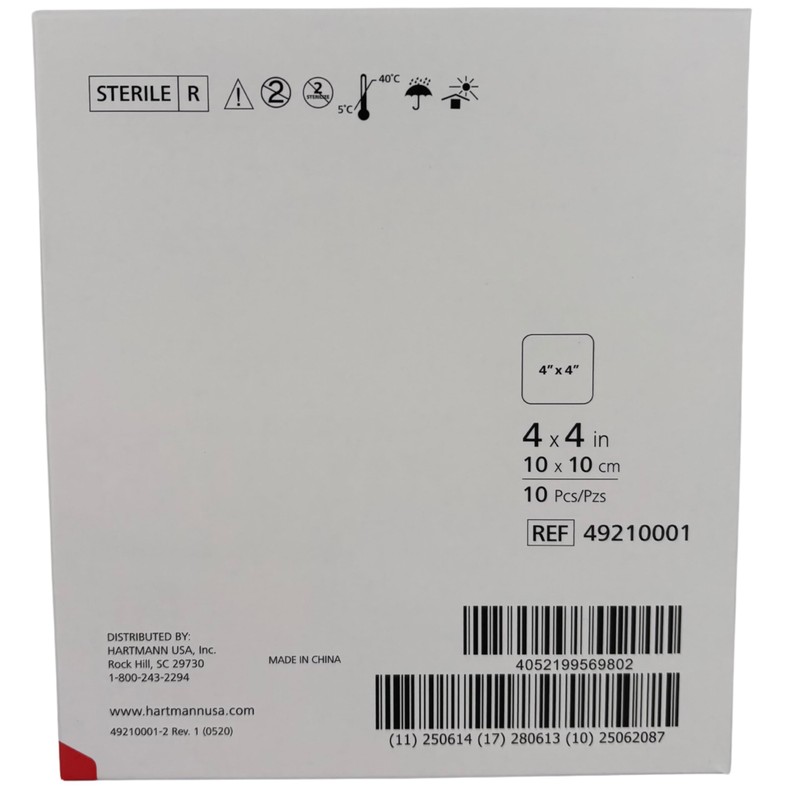 Sorbalgon Calcium Alginate Dressing, 4" Length, 4" Width