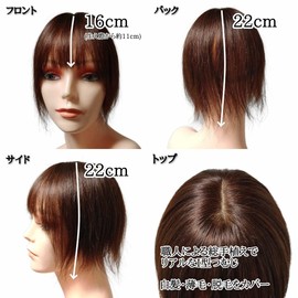 Wigrace Domestic Brand 100% Human Hair Fully Hand Planted Hairpiece Short Medical Men Women Harmo Piece (Natural Brown)
