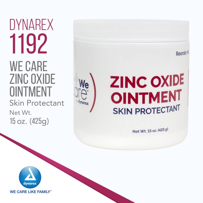 Dynarex Zinc Oxide Ointment, Soothes, Prevents, and Relieves Diaper Rash,