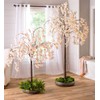 Plow & Hearth Small Lighted Faux Weeping Cherry Tree -