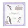 Saezuri Note Penguin Notepad, Tabletop, 2 Patterns, Assorted, 60 Pieces,
