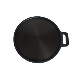 Highkind Cast Iron Dosa Tawa 12 inches Single Handle Pre-Seasoned, Perfect for Cooking on Gas and Electric cooktops
