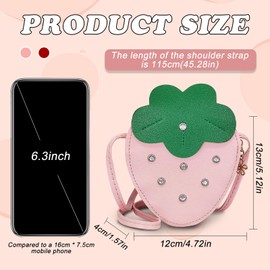 Energather Girls Crossbody Purse Bag, PU Leather Girls Shoulder Bag Girls Crossbody Bags for Girls, Girls Purse for Birthday (red)