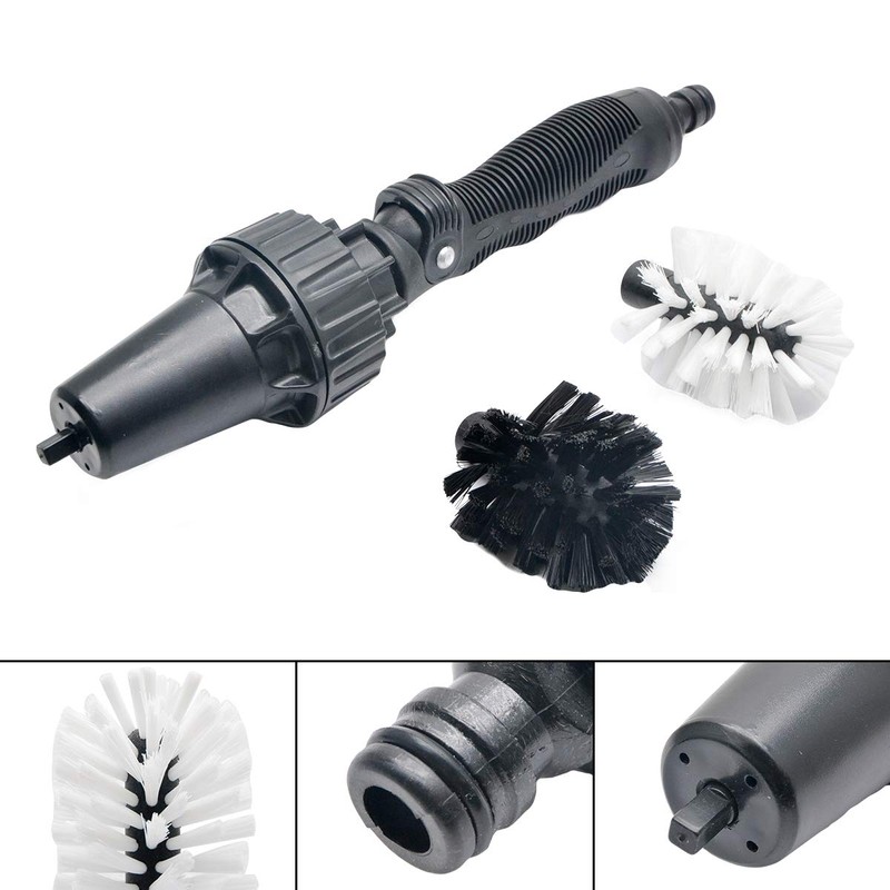 MASO H842919 Wheel Cleaning Brushes Water-driven Rotating Washing Brushes for