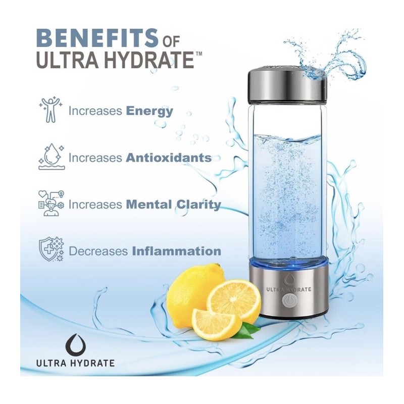 All Ultra Hydrate Hydrogen Water Bottle Generator-Bran