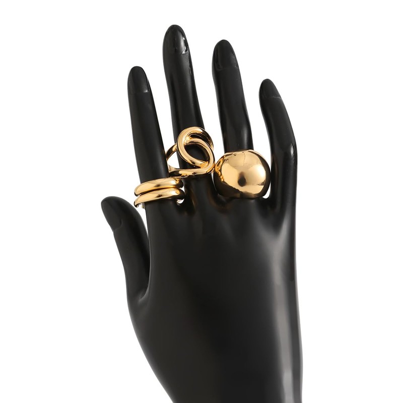Chunky Rings for Women Silver Stacking Rings Gold Rings Set