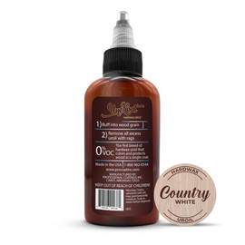 UnoCoat Hardwax Uroil Color Samples - Made in USA - Advanced Wood Grain Treatment for Indoor Applications, Urethane-Modified Hard Wax Oil, for Any Wood Species - 2 oz / 59 ml - Country White