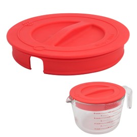 1 Pack Reusable Silicone Replacement Lids, Respectively Fits Pyrex 8-Cup Tempered Glass Liquid Measuring Cups, Dishwasher, Freezer, Microwave Safe (Cup not Included)
