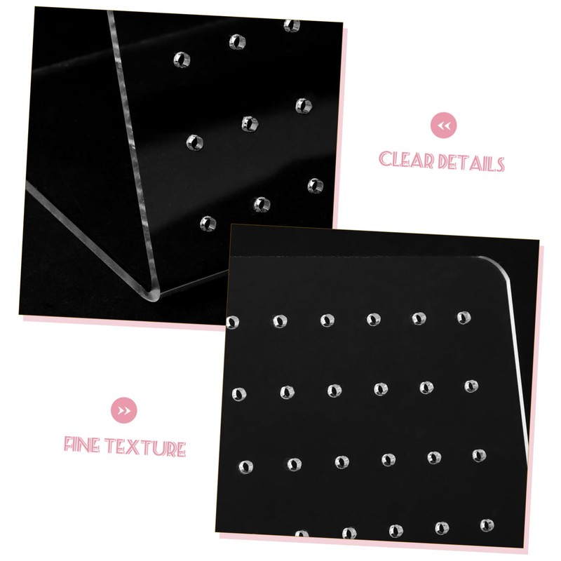 Hohopeti Jewelry Organizer Displays 120 Hole Earring Rack Acrylic Earring