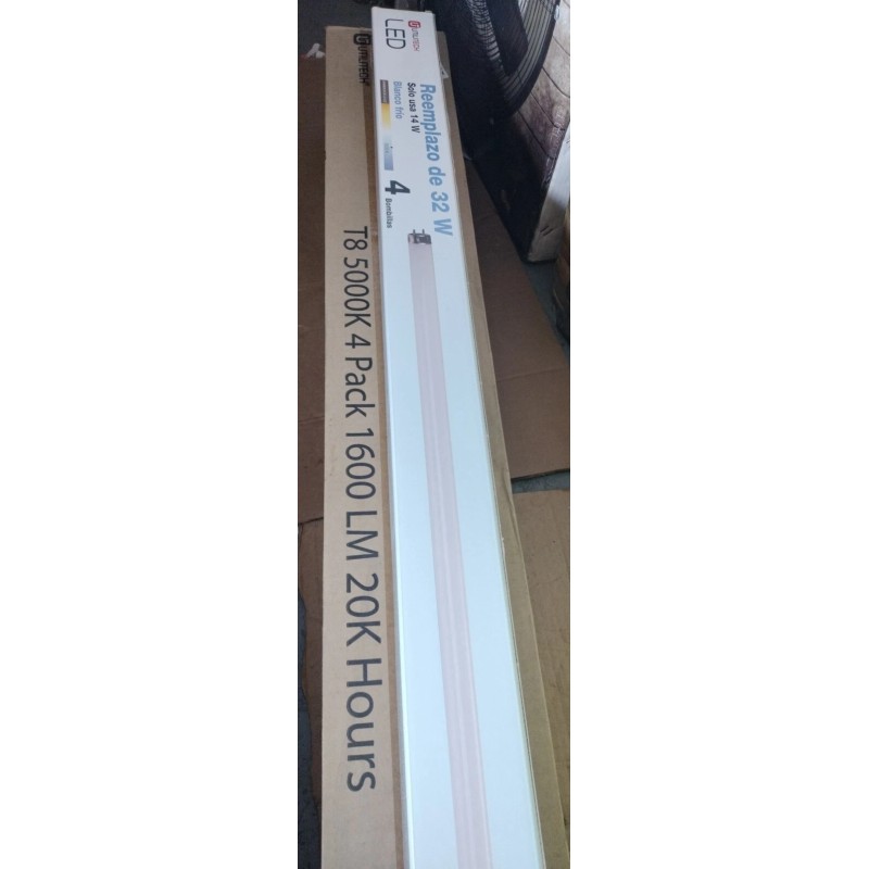 Utilitech 4-Pack 32W 4000K Bright White 48" T8 LED Tube