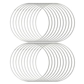 Luxshiny 20Pcs Metal Floral Hoop: 7.87 Inch Wreath Macrame Rings for DIY Dream Catcher Wedding Decor