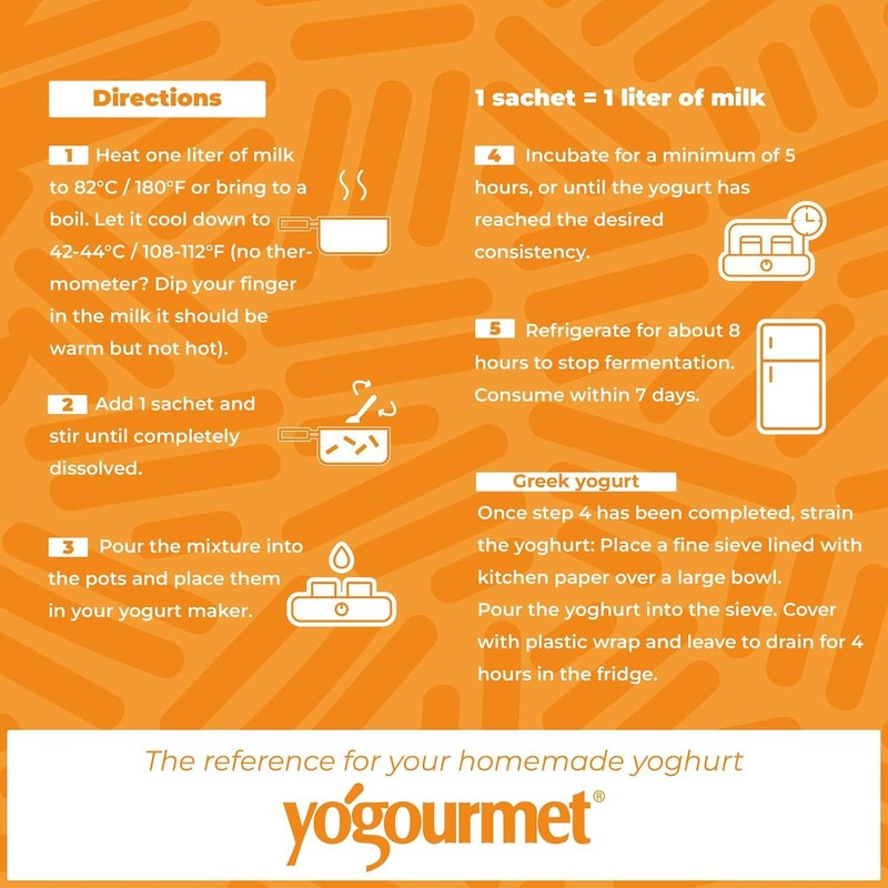 Yogourmet - Yogurt Starters (6 Sachets = 6 Liters) -