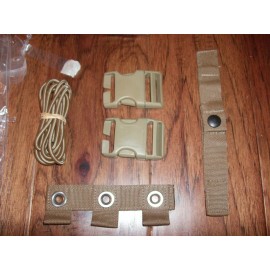 U.S MILITARY MARINE CORPS USMC MOLLE REPAIR KIT BUNGEE BELT BUCKLES COYOTE BROWN