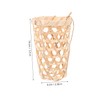 Mipcase 2Pcs Bamboo Woven Hanging Flower Planter Baskets with Burlap
